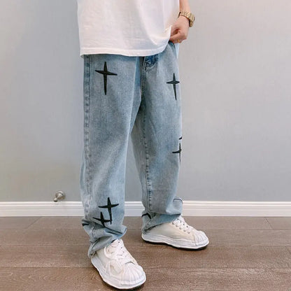 Men's Embroidered Jeans Loosefit