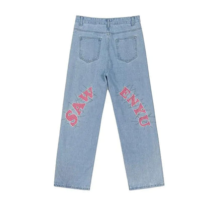 Men's Embroidered Jeans Loosefit