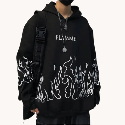 Baggy Flames Hoodie