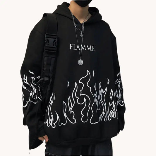 Baggy Flames Hoodie