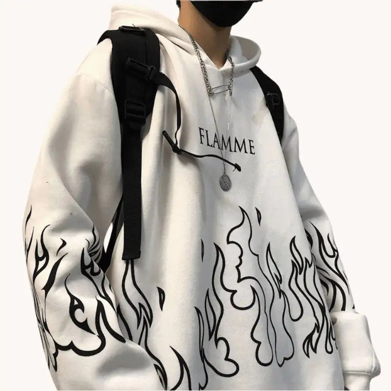 Baggy Flames Hoodie